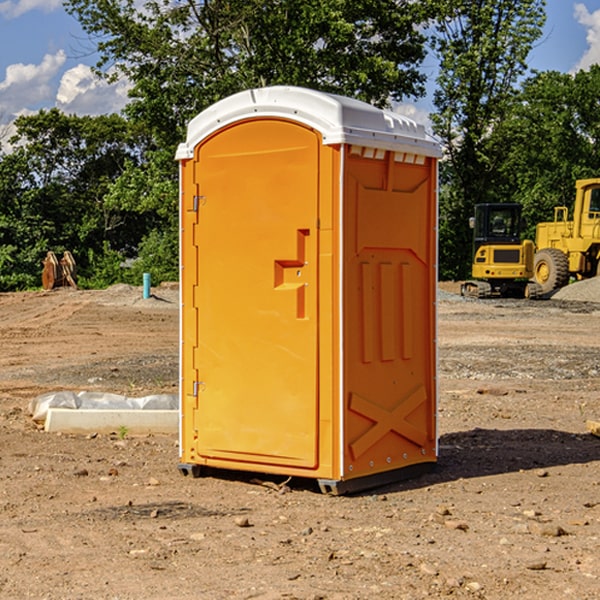 how often are the porta potties cleaned and serviced during a rental period in Hauser ID